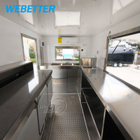WEBETTER Remorque alimentaire pour pizza d'extérieur Cuisine mobile Restauration rapide Camions Restaurant entièrement équipé