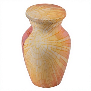 Sunburst Aluminium Keepsake Mini Urns <b>for</b> <b>Ashes</b> Free Velvet <b>Box</b> - Product Image 1