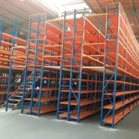 Système de stockage de mezzanines en acier sur mesure, revêtu de peinture en poudre antirouille, robuste, multi-niveaux, pour entrepôt, efficace