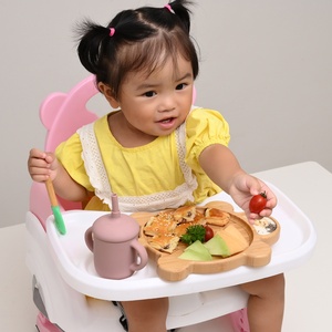 Assiette à ventouse <span class=keywords><strong>en</strong></span> <span class=keywords><strong>bambou</strong></span> pour enfants, motif animaux mignons, <span class=keywords><strong>vaisselle</strong></span> d'apprentissage pour bébés, idéale pour les repas - Product Image 5
