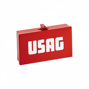 Usag <b>Tool</b> <b>Box</b> Red <b>Metal</b> 612 S Storage Case <b>For</b> <b>Tools</b> And Equipment - Product Image 2