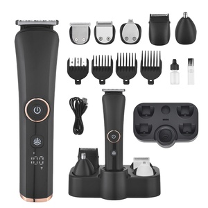 Cortadora de Pelo Multifuncional 5 en 1, Recortadora de Barba para Hombre, Afeitadora Eléctrica Inalámbrica, Cuchillas de Acero Inoxidable, Pantalla LED, Uso Doméstico - Product Image 1