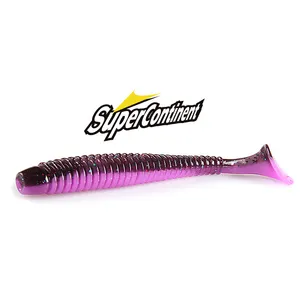 Castsoon 63mm 80mm 97mm siêu Lục Địa tác động Vòng Shad câu cá thu hút mềm nhựa mồi swimbait jigging nhân tạo