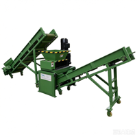 Déchiqueteuse de déchets robuste certifiée CE avec convoyeur pour palettes en bois, plastique, panneaux MDF, panneaux de particules, boîtes métalliques et cadres