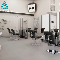Conception d'intérieur de salon de coiffure, service de rénovation de salon de beauté commercial sur mesure, décoration de salon de coiffure de luxe industriel