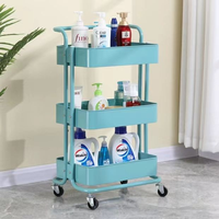 Chariot de cuisine multifonctionnel avec support de rangement amovible en aluminium et en acier pour légumes et fruits Outil ménager