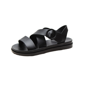 Sandales Romaines d'Extérieur <span class=keywords><strong>Tendance</strong></span> d'Été Style Coréen pour Femmes, Couleur Unie, Design Simple, Idéales pour Étudiantes et Plage, Mignonnes, Vente en Gros - Product Image 5