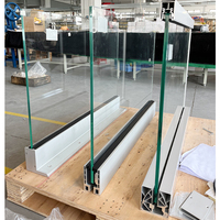 Projet de balustrade en verre américain, résidentiel et commercial, avec main courante en verre feuilleté de sécurité, profil en U, balustrade sans cadre de 16 mm