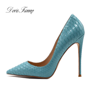 Zapatos de Tacón Alto Personalizados al por Mayor para Mujer, Zapatos de Tacón de Aguja con Estampado de Serpiente, Punta Puntiaguda, Transpirables y Elegantes para Verano - Product Image 3