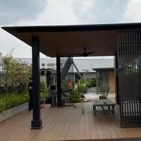 Gazebo de jardin moderne en aluminium et pergola imperméable pour l'aménagement paysager résidentiel et commercial