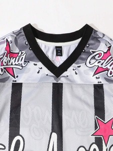 Conjunto deportivo con estampado de letras y números, camiseta de manga corta y pantalones cortos, conjunto deportivo de dos piezas personalizable, ropa informal de verano - Product Image 4