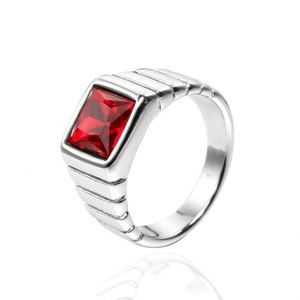 Stainless Steel <b>Ring</b> in Signet <b>Ring</b> Style with Sapphire Option Black Finish Geometric Bezel Modern <b>Statement</b> Look for Men - Product Image 4