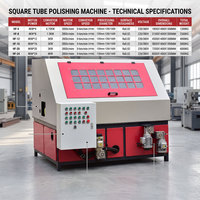Nouvelle polisseuse multi-stations motorisée pour tubes carrés métalliques, pour l'élimination de la rouille et la finition des surfaces industrielles