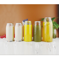 Personnalisable 1000ml PET Plastique Jetable Bouteille de Boisson Rouge Transparent pour Pop Can Lait Thé Jus Boissons Énergisantes Bière Soda