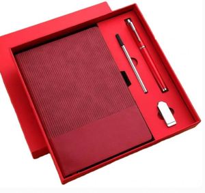 2026New Product Birthday Gift Carbon Fiber Writing Ballpen Stationery Set Business Soft Leather Work Simple Diary <b>Notebook</b> - Product Image 5