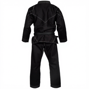 Kimono Profesional Personalizado Negro para Jiu Jitsu, Kimono Liso para BJJ, Ropa de Artes Marciales - Product Image 2