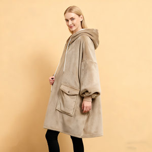 ชุดนอนผู้หญิงยาวหนึ่งชิ้นแบบลำลองสำหรับฤดูหนาวตัวหนอนนุ่มผลิตจากโรงงาน - Product Image 2