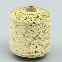 100% Cotton Sequins Yarn Hot Sale 3+6mm Soft Warm Women Sweater Hand Knitting Yarn Popular Customized Sequins Yarns