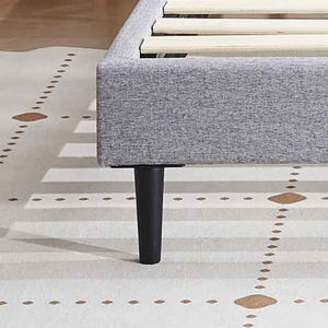 Modern Minimalist Upholstered Platform <b>Bed</b> <b>with</b> Soft Fabric <b>Bed</b> Frame for Home or Hotel Apartment - Product Image 6