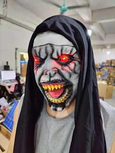 Prix de gros Hallowmas Latex nonne masque d'horreur blague accessoires de fête horrible Cosplay Costume pour les vacances - Product Image 2