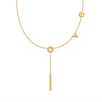 Original Designer's Cool Style Versatile Love Pendant 18K Gold Plated Acero inoxidable