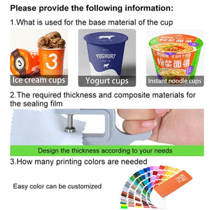 Xiamen tutup segel panas warna-warni cetak Logo kustom untuk cangkir Yogurt mie instan mudah robek mudah microwave tutup kertas segel portabel - Product Image 6
