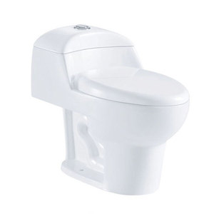 Inodoro de Cerámica Blanco de Una Pieza de Venta Caliente, con Doble Descarga y Drenaje Sifónico, Montado en el Suelo, Accesorio de Baño WC - Product Image 5