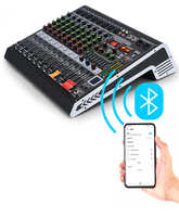 Console de mixage audio professionnelle SIVG MC-8, 8 canaux, 16 effets DSP, contrôleur DJ/console de mixage audio pour petits spectacles, streaming en direct, karaoké