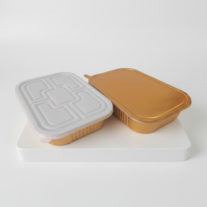 Contenitori in <span class=keywords><strong>Alluminio</strong></span> Monouso da 3700ML, Ecologici, per Alimenti, Resistenti alle Alte Temperature, per Bistecca di Agnello, per Uso Esterno - Product Image 1