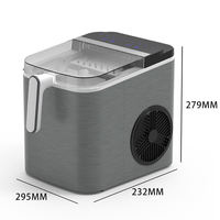 12kgs/24hrs Comptoir Ménage Rapide Glace Out Tactile Panneau De Commande Portable Automatique Machine À Glaçons avec Scoop