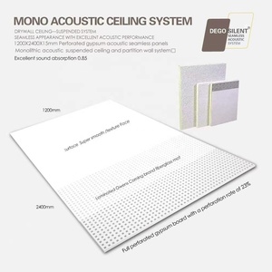 Placa de <span class=keywords><strong>Yeso</strong></span> Perforada para Techo, Acústica, Super Lisa, con <span class=keywords><strong>Panel</strong></span> de Lana Mineral Insonorizante - Product Image 3