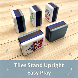 Customized American Mahjong <b>Set</b> (160 pieces, ocean blue hand-painted acrylic, foldable, modern luxury game gift <b>set</b>) from US war - Product Image 3