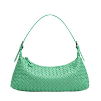 Sac à main tissé pour femme, nouveau sac à bandoulière et sac croisé pour les trajets quotidiens, élégant, polyvalent, fermeture éclair souple, simplicité urbaine