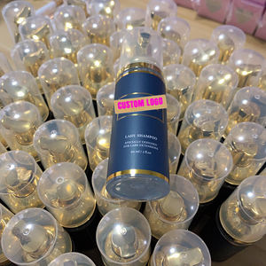 Shampooing à cils petit kit avec <span class=keywords><strong>ventilateur</strong></span> et presser bottlw boîte en pvc cils en noir kit de shampooing cils personnaliser fournisseurs - Product Image 1