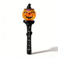 Baguette LED Citrouille en Gros avec Poignée en Toile d'Araignée, Cadeau Lumineux pour Fête d'Halloween
