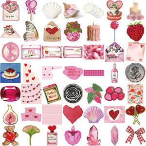50 Uds Y2K <span class=keywords><strong>Girlhood</strong></span> lindas pegatinas de grafiti rosa de moda para teléfono portátil Retro Girl Scrapbook decoración pegatina - Product Image 3
