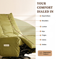 Sillón Reclinable Moderno y Cómodo con Base Giratoria, Reclinación Eléctrica y Ángulo Ajustable, Sillón Reclinable Impermeable