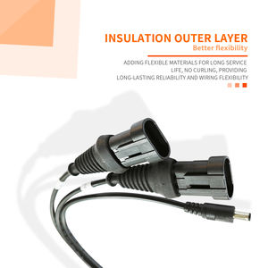 Benutzer definiertes OBD2-Anschlusskabel, aufgeteilt in AMP Supers eal 1.5 Kfz-Steck verbinder 3-polig mit Gleichstrom anschluss Wasserdichtes Kabel - Product Image 4