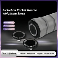Bloc de poids en acier inoxydable pour raquette de pickleball 16 mm, plusieurs options de poids (6g/9g/12g), auto-adhésif pour enfants et adultes