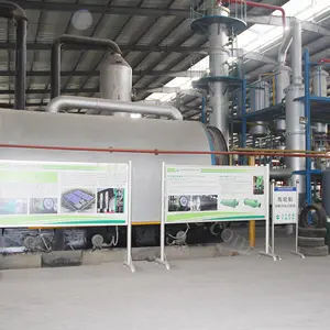 waste PP PE ABS plastics rubbers oil pyrolysis distillation machine to produce diesel