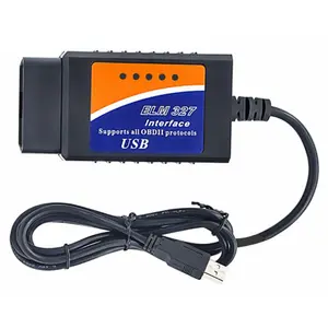 قارئ السيارات ELM USB V1.5 بدون PIC18F25K80 رقاقة OBDII ELM327 USB سيارة 16pin OBD2 كابل واجهة