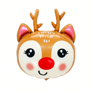 Party Love Reindeer <b>Foil</b> Balloon 54X66Cm Cartoon <b>Christmas</b> Party <b>Decor</b> For Kids - Product Image 2