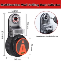 Collecteur de poussière pour perceuse 2 en 1 et niveau laser 360° °   Collecteur de poussière rotatif pour perçage, aspirateur électrique autoportant pour perçage