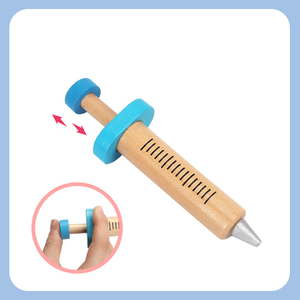 Giocattoli per bambini bambini ragazzi fingono di giocare giocattoli medico in legno rosso Kit medico dentista medicina scatola set giochi - Product Image 5