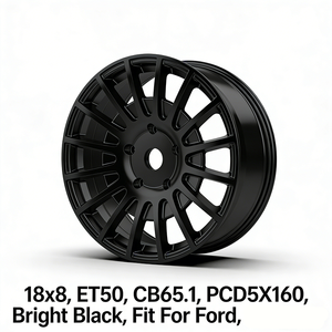 ホットセール AR8388 18x8 新入荷 アルミホイールリム 5x120 5*160 CB65.1 ET50 5穴 18インチ グロスブラックホイール フォード車対応 - Product Image 3