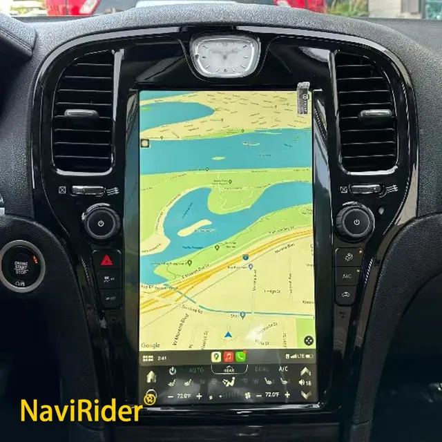Car Multimedia Video Player Head Unit Carplay 13.6inch 128GB for Chrysler 300C 2012 2019 Android 12 Tesla Screen GPS Navigation