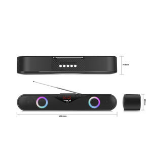 Barre de son OEM puissante 10 W avec <span class=keywords><strong>écran</strong></span> lumineux RGB, basses stéréo, haut-parleur portable sans fil Bluetooth, prise en charge USB/TF/FM, actif - Product Image 4