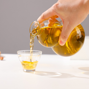 380ml 500ml cinese stile Vintage a forma di zucca bottiglie di liquore di vetro chiaro Gourd spiriti bottiglia di vetro con sughero di legno - Product Image 4