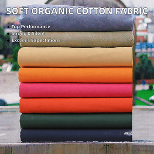 Tela Popelina de Algodón Orgánico 100% Peinado y Tejido, 32x32 68x68, Teñido Liso, Ecológica y Suave para Bolsos y Camisas de Niños, Venta al por Mayor - Product Image 2