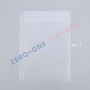 <span class=keywords><strong>Classeur</strong></span> personnalisé A5A6A7 <span class=keywords><strong>plastique</strong></span> dépoli transparent clair 2 poches <span class=keywords><strong>pochette</strong></span> à chargement par le haut dossiers en pvc pour planificateur - Product Image 2